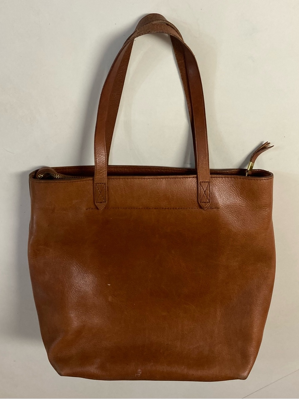 Madewell Brown Leather Transporter Tote